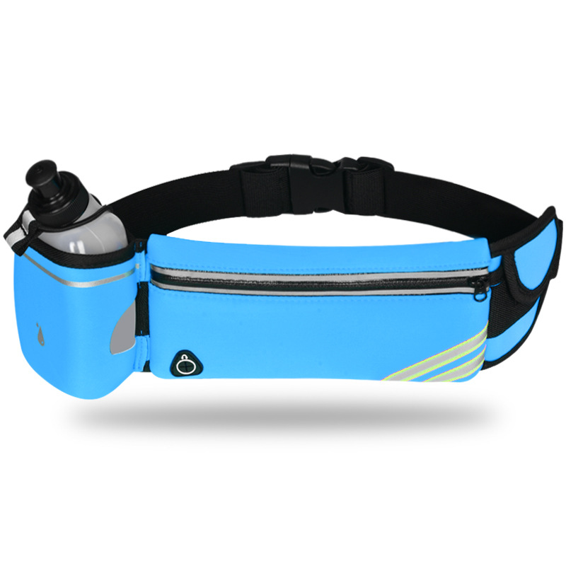 Single bottle holder hydration running belt with earphone hole - 副本