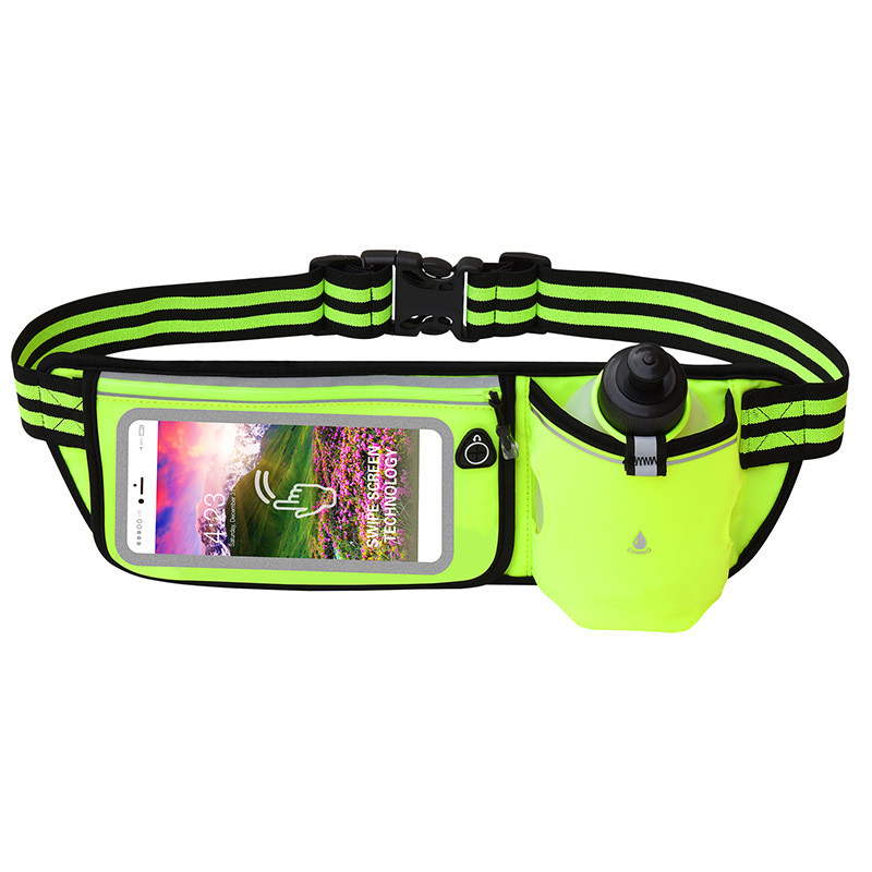 Hydration Running Belt with touch screen cellphone pocket & water bottle